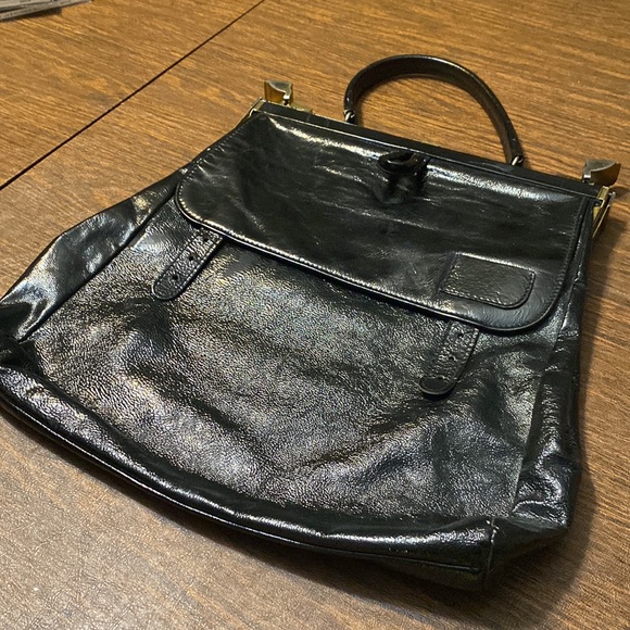 VINTAGE Fashion European Leather Handbag, Made in Paris, Black - Picture 10 of 10